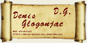 Denis Glogonjac vizit kartica